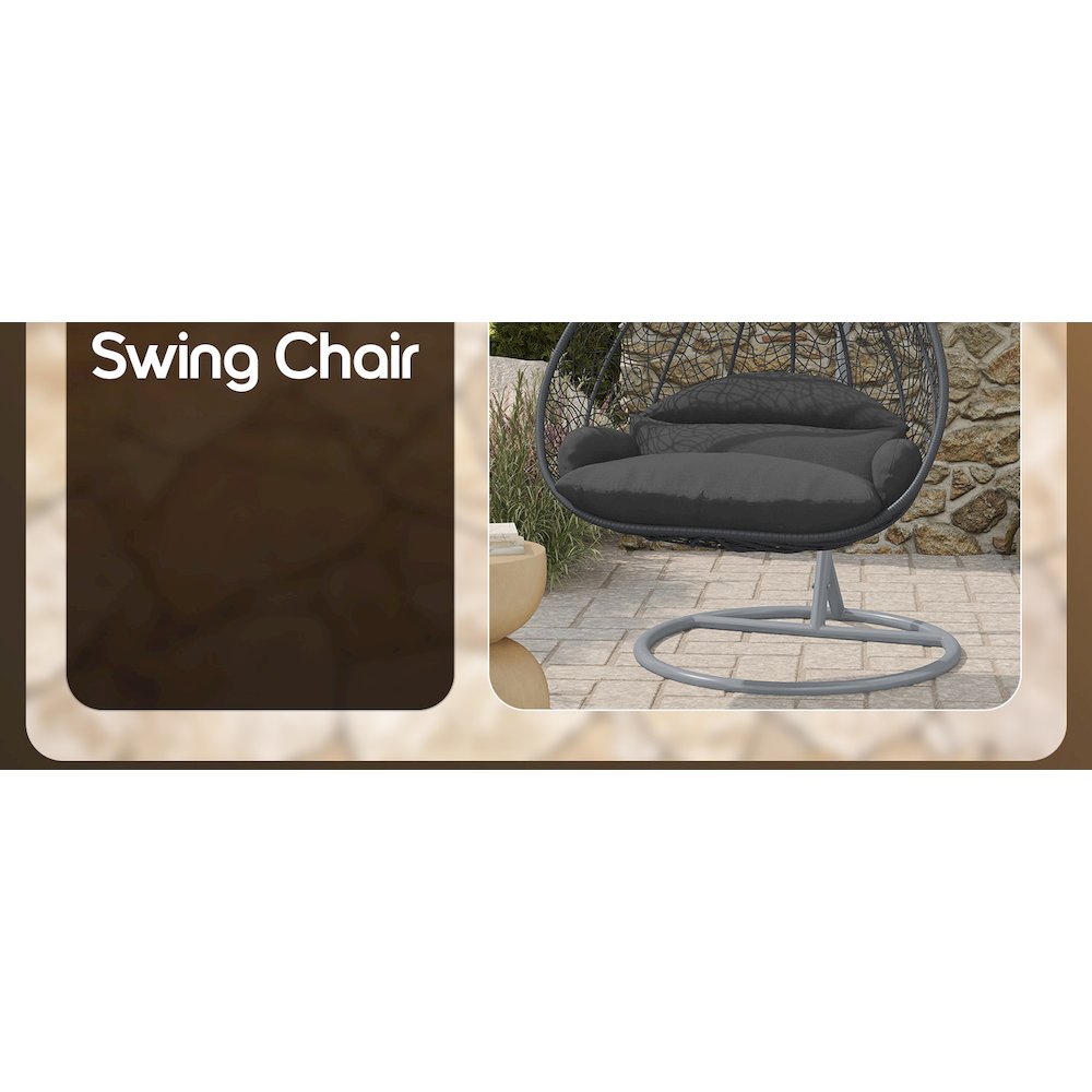 Recluse Collection Modern Outdoor Swing Chair