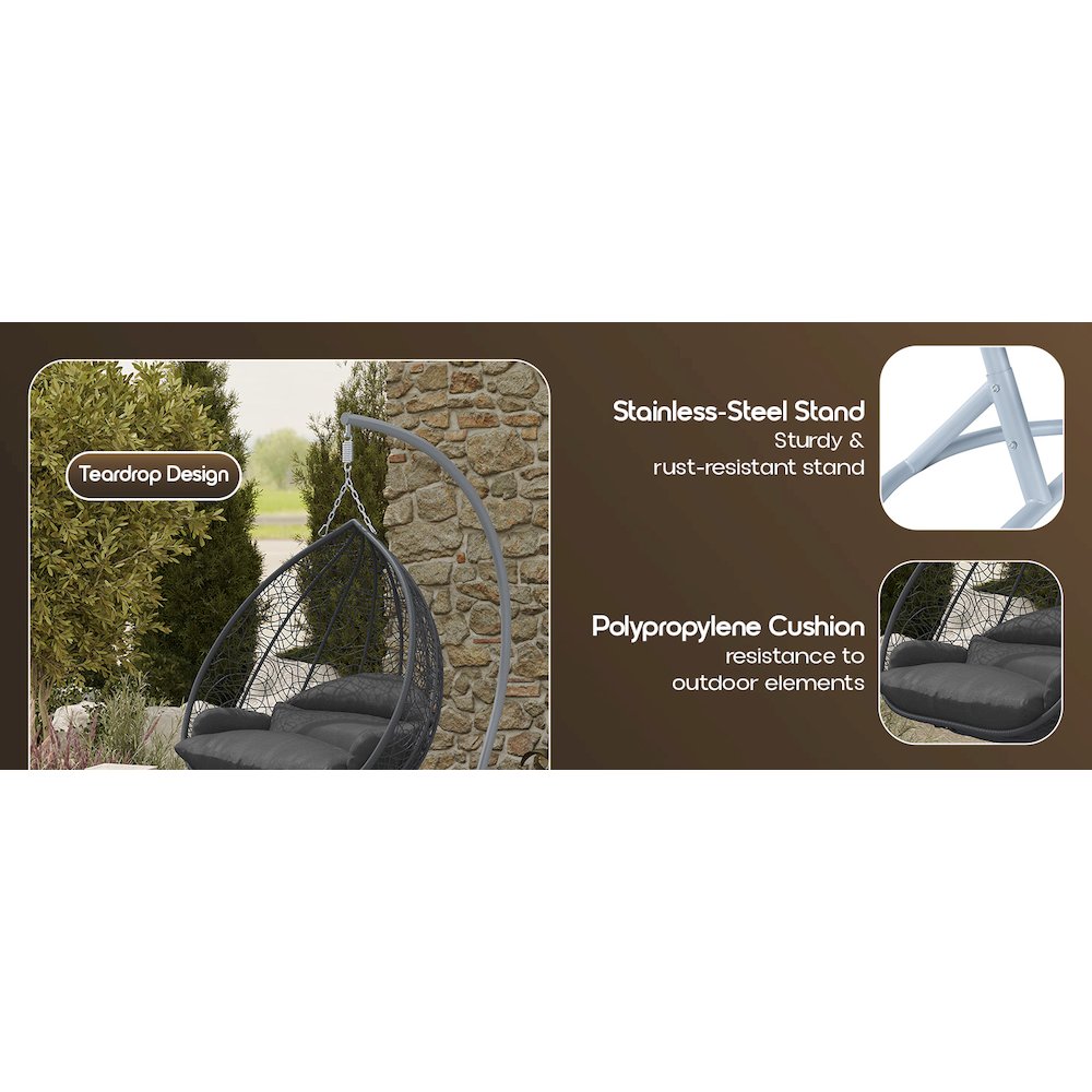 Recluse Collection Modern Outdoor Swing Chair