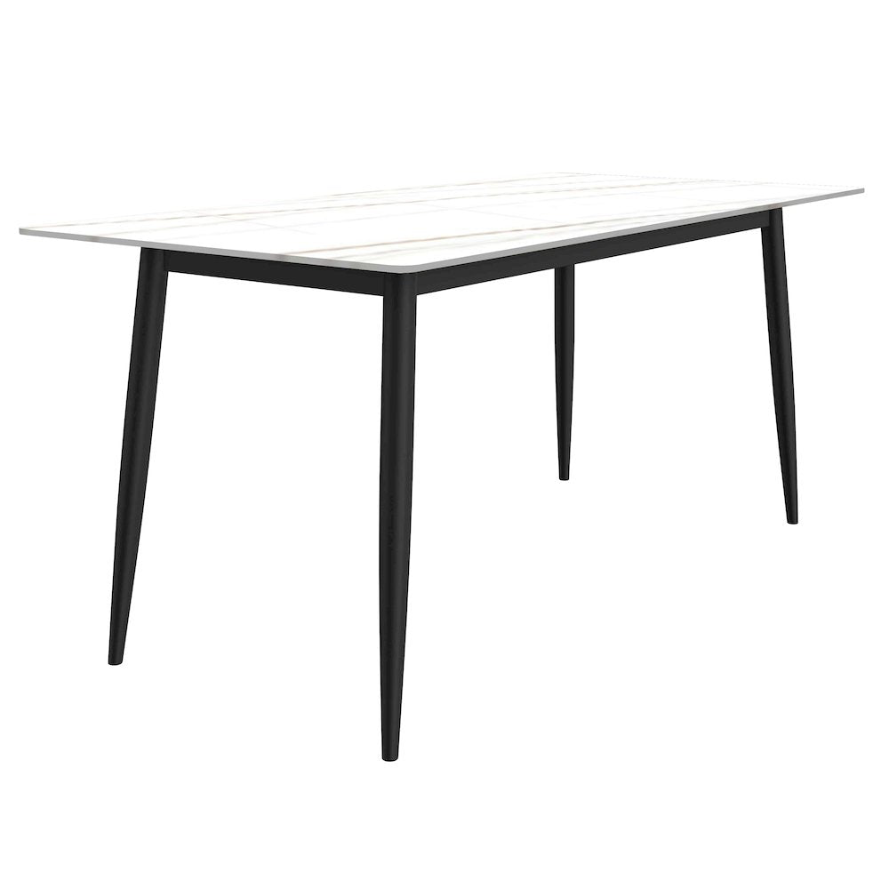 7-Piece Dining Set with Rectangular Sintered Stone Dining Table