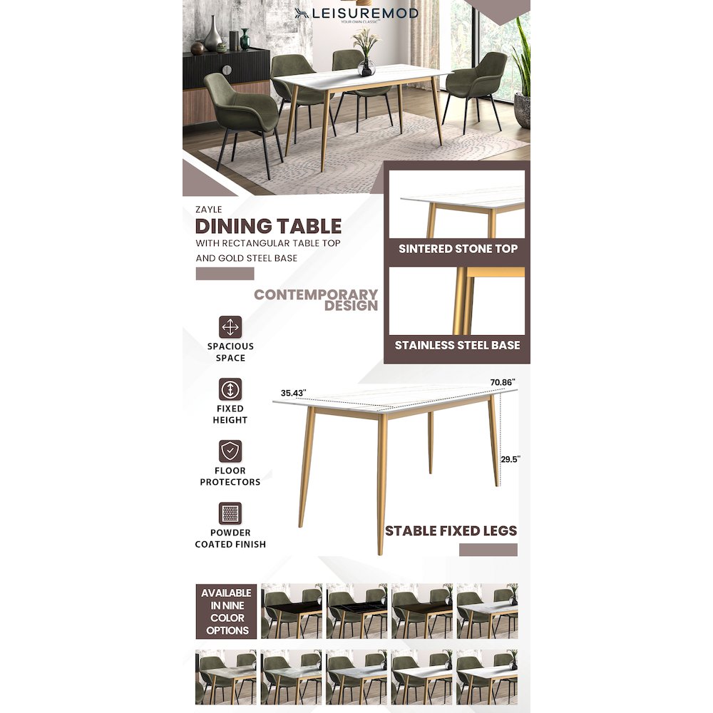 Zayle Series Modern Dining Table