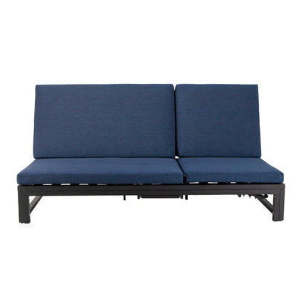 Chelsea Convertible Lounge Reclining Double Chaise With Cushions