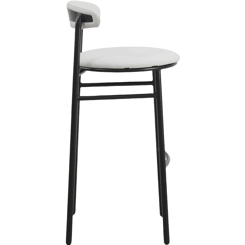 Lume Collection Modern Bar Stool in Grey Set of 2