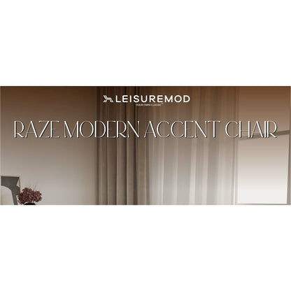 Raze Collection Modern Accent Chair in White Boucle