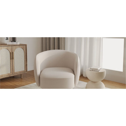 Raze Collection Modern Accent Chair in Oatmean Linen