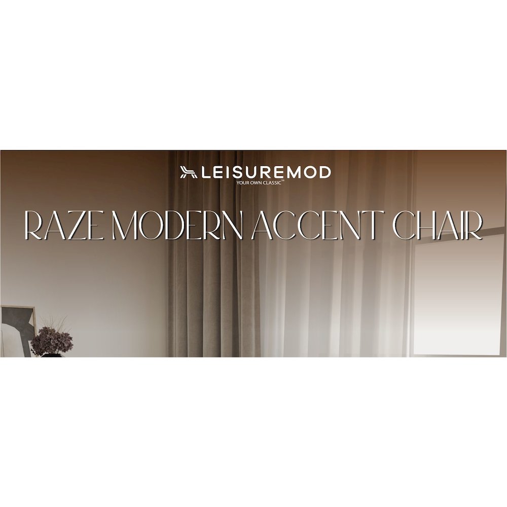 Raze Collection Modern Accent Chair in Beige Velvet