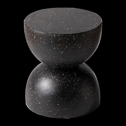 Sage Collection Fiberglass Outdoor Side Table in Black