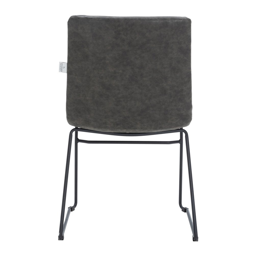 Zylar Series Office Guest Chair in Charcoal Leather