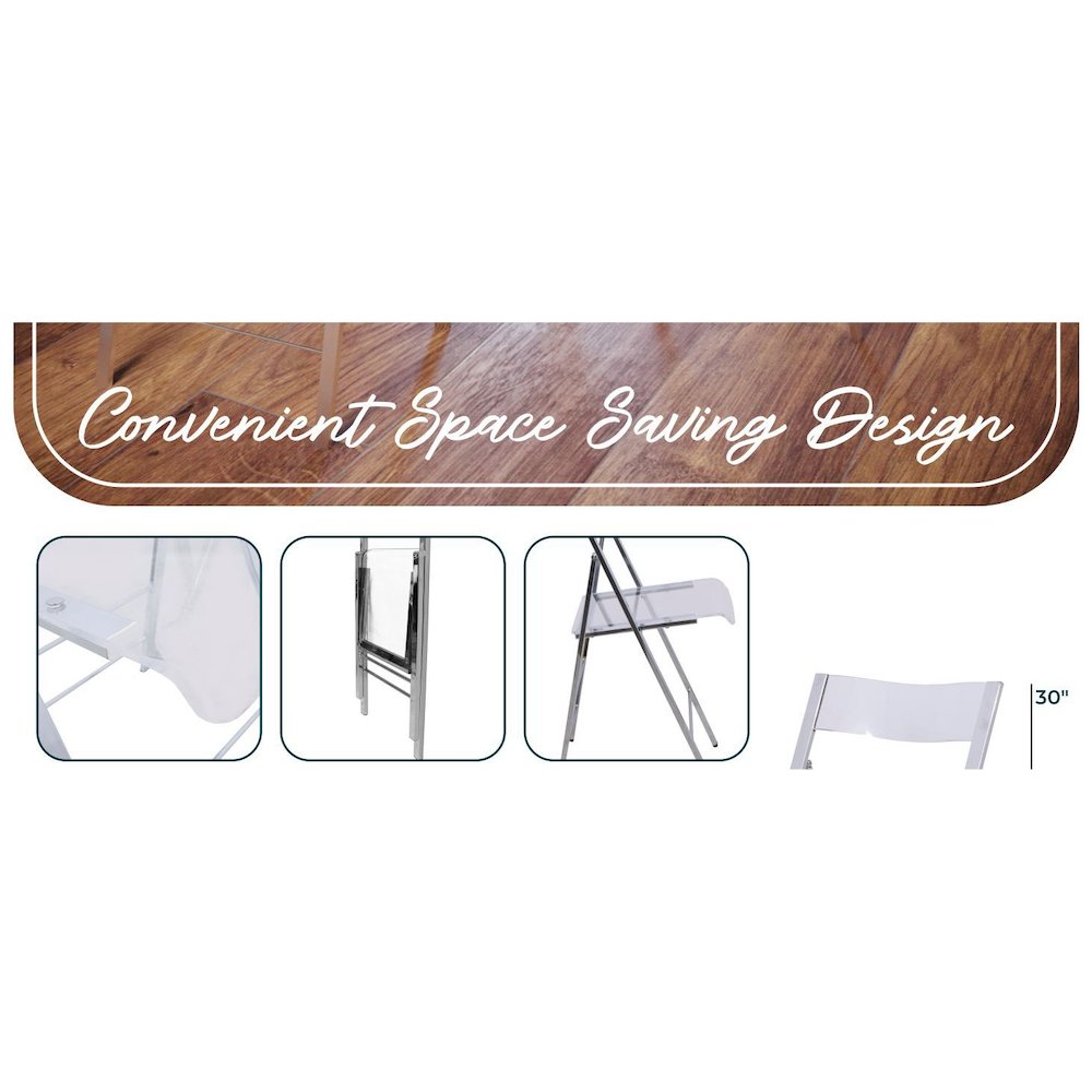 Menno Modern Acrylic Folding Chair