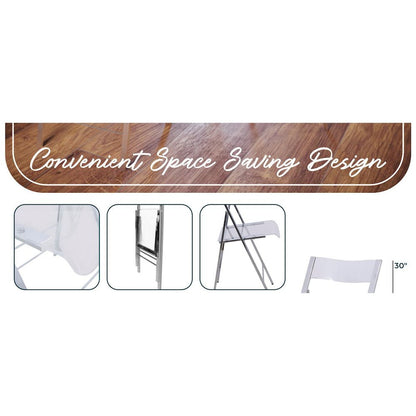 Menno Modern Acrylic Folding Chair