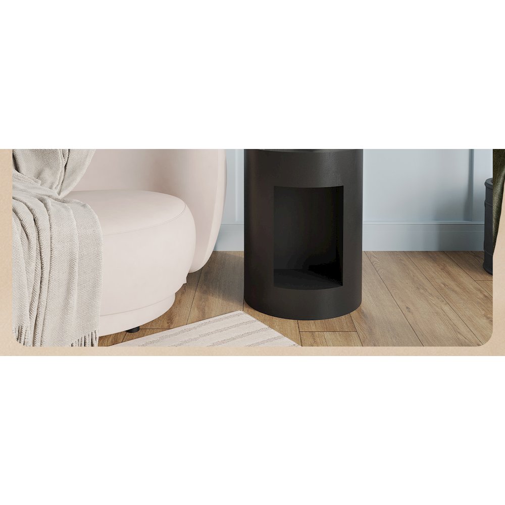 Modern Side End Table Nook Series In Black