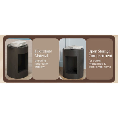 Modern Side End Table Nook Series In Black