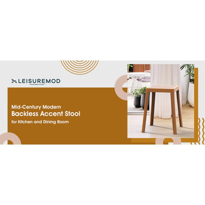 Tresse Series Stackable Poly Stool With Wicker Top 12 in Yellow