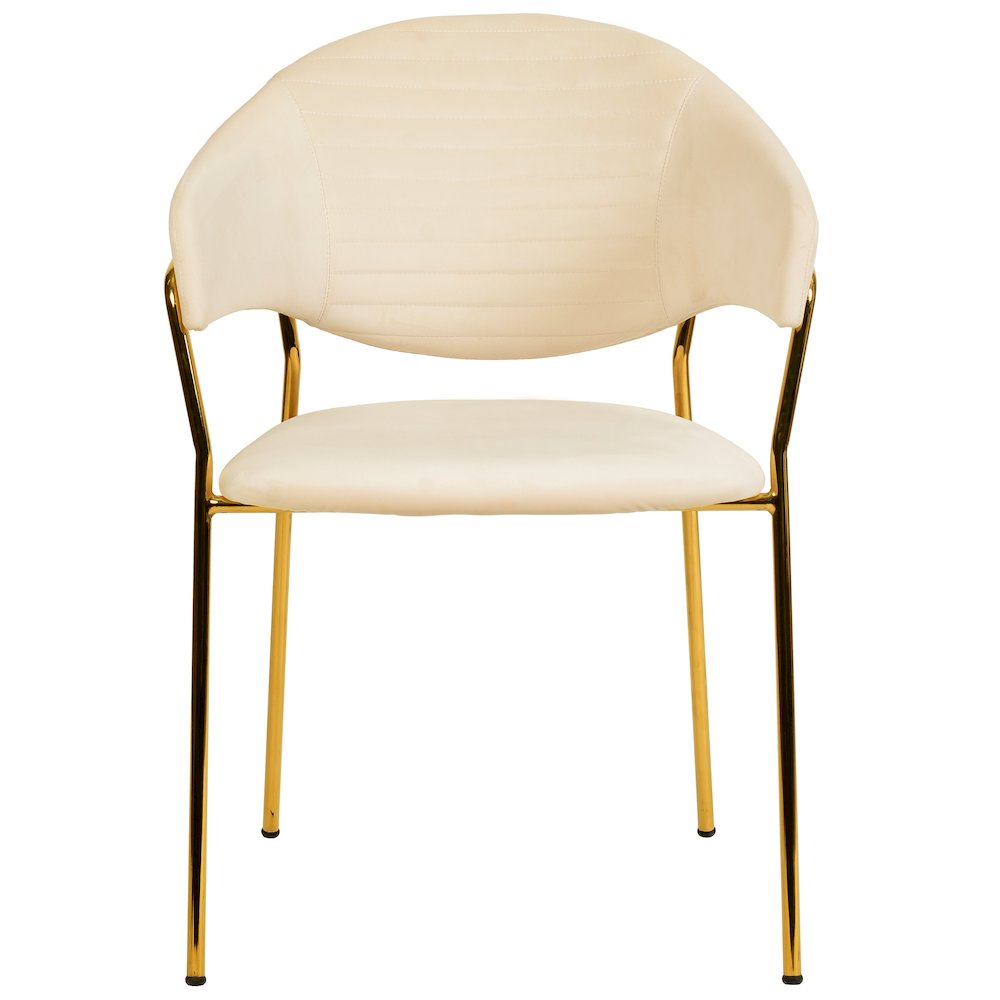 Bella Collection Modern Dining Chair in Off White