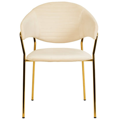 Bella Collection Modern Dining Chair in Off White