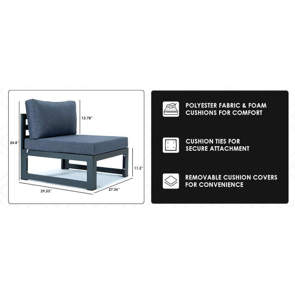 Chelsea 5-Piece Middle Patio Chairs and Fire Pit Table