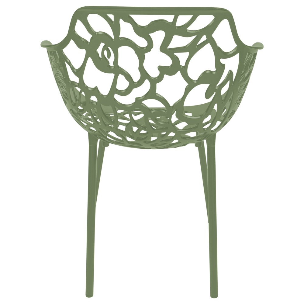 Modern Devon Aluminum Armchair, Set of 4