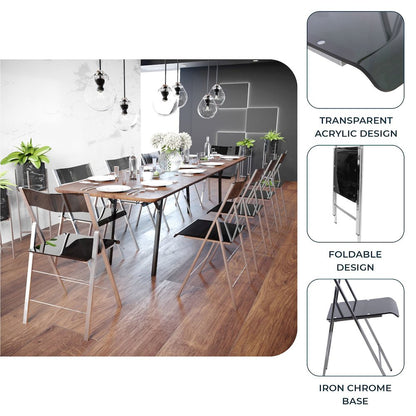 Menno Modern Acrylic Folding Chair