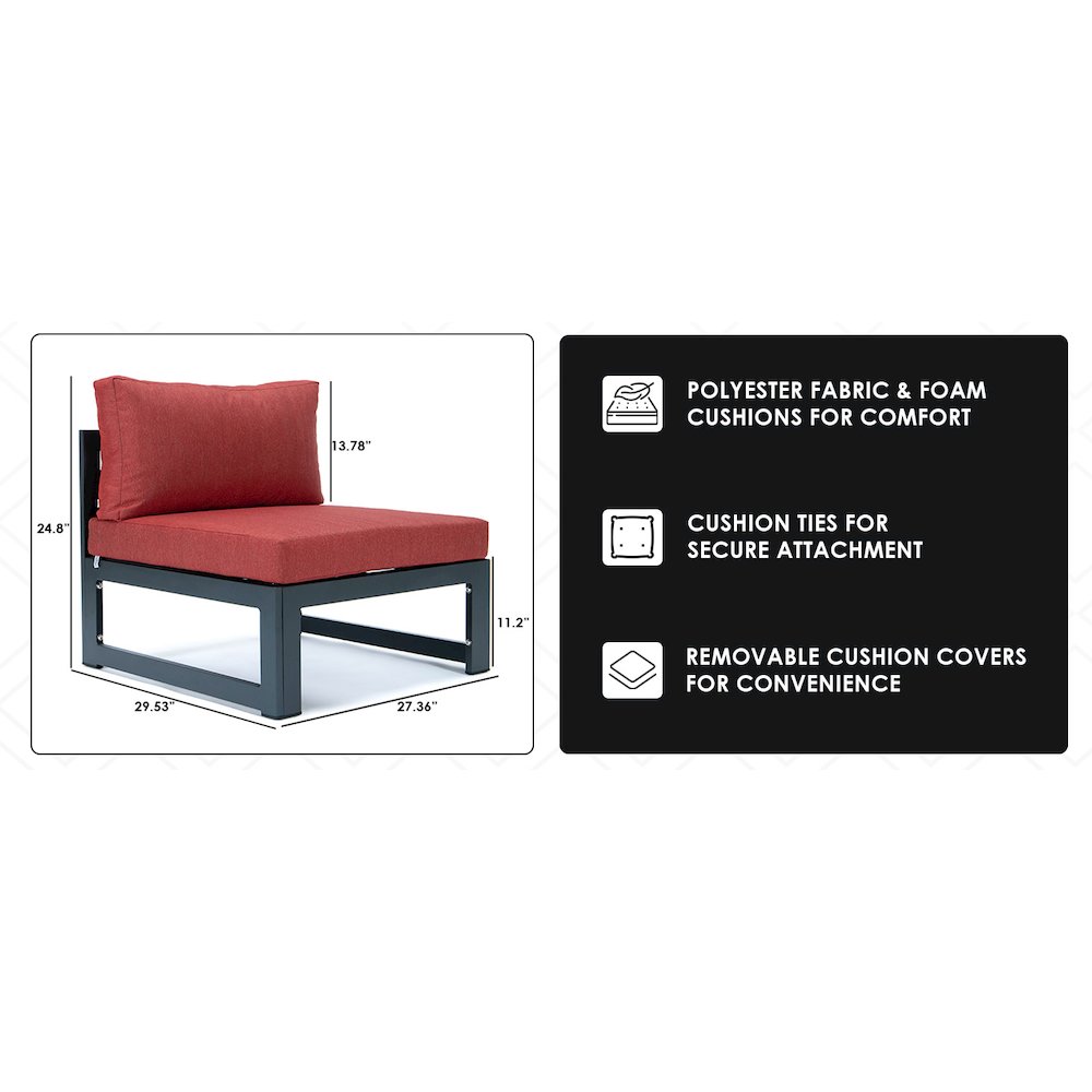 Chelsea 5-Piece Middle Patio Chairs and Fire Pit Table