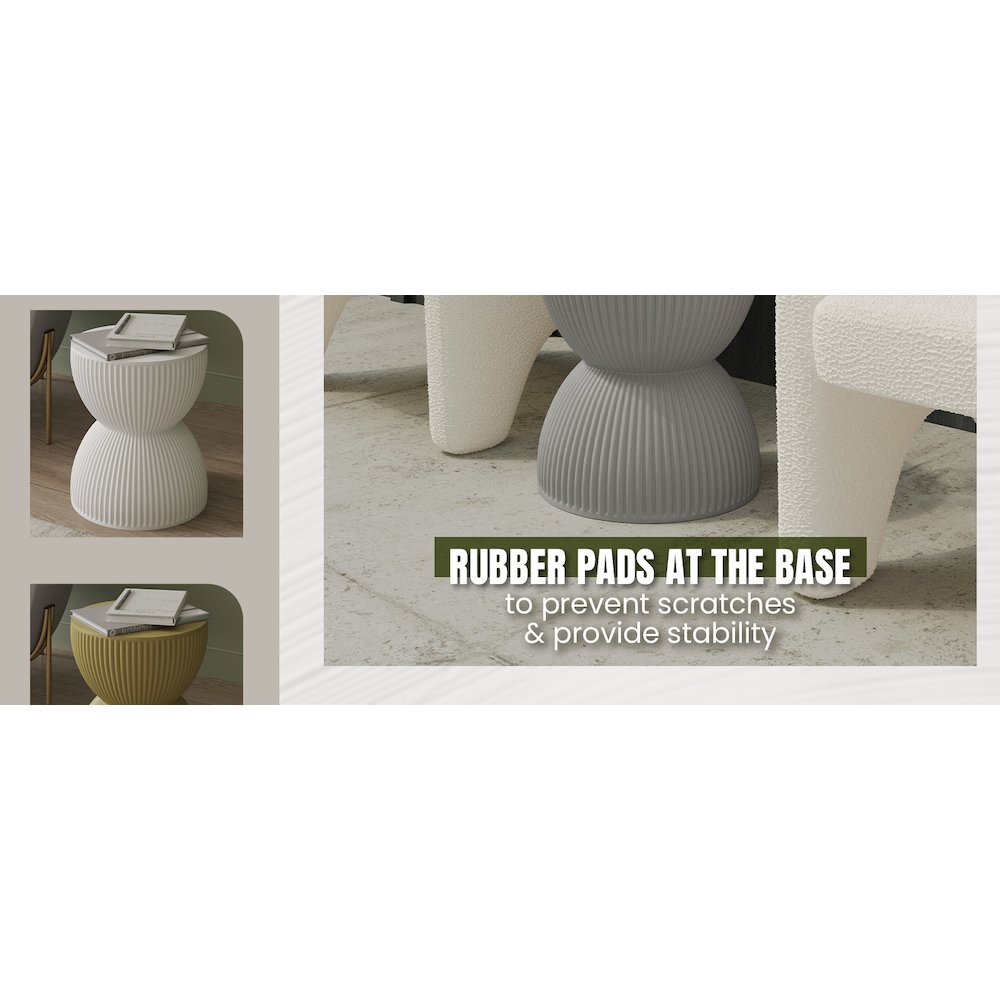 Modern Side End Table Spire Series In Grey