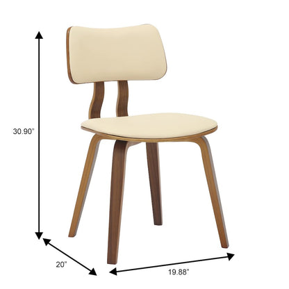 5-Piece Dining Set in Walnut/Cream