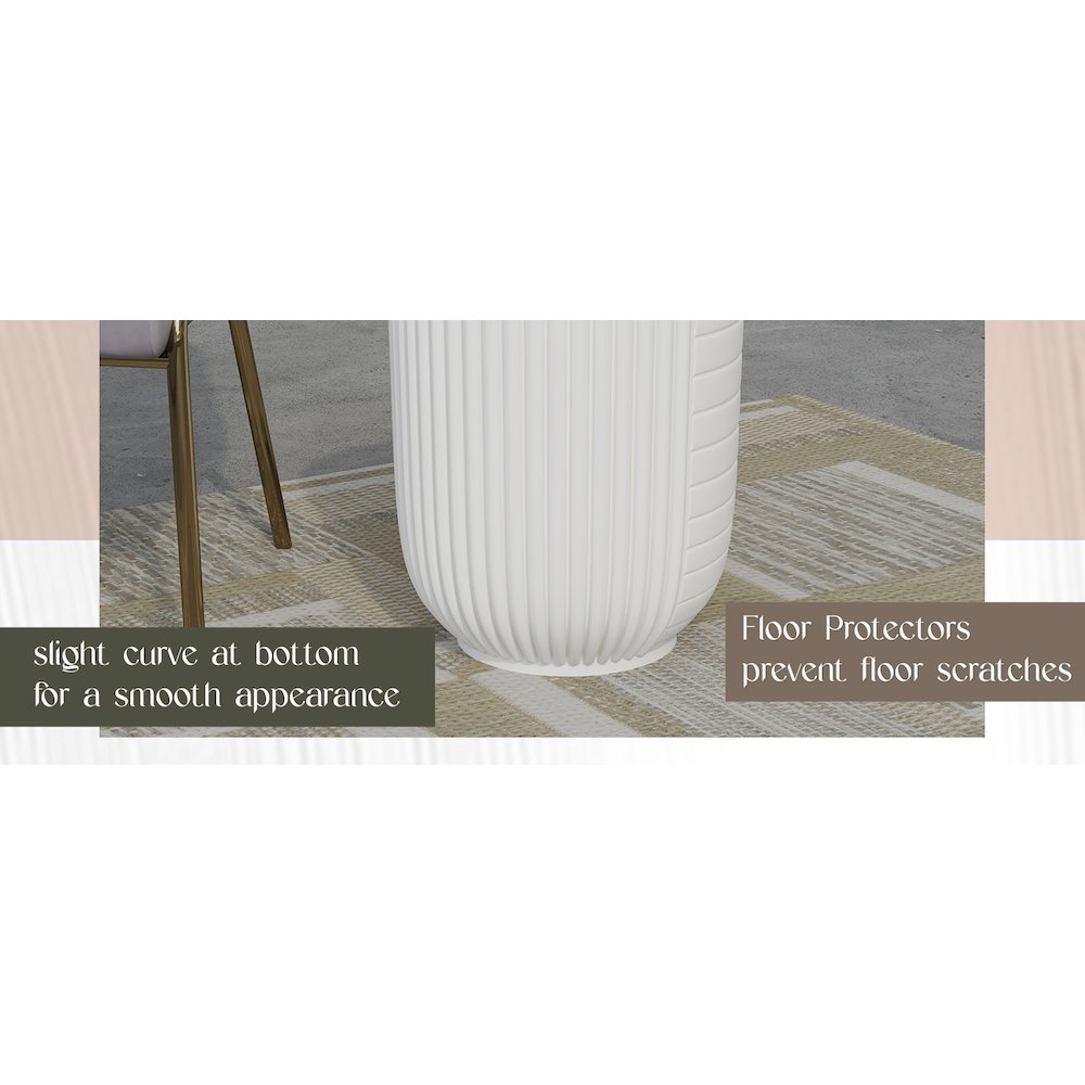 Modern Side End Table Trove Series In White