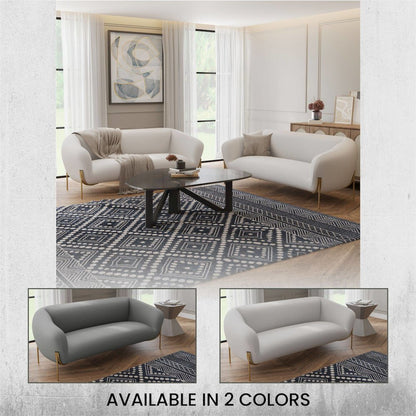Zuno Three-Seater Sofa Upholstered in Velvet Wide Couch
