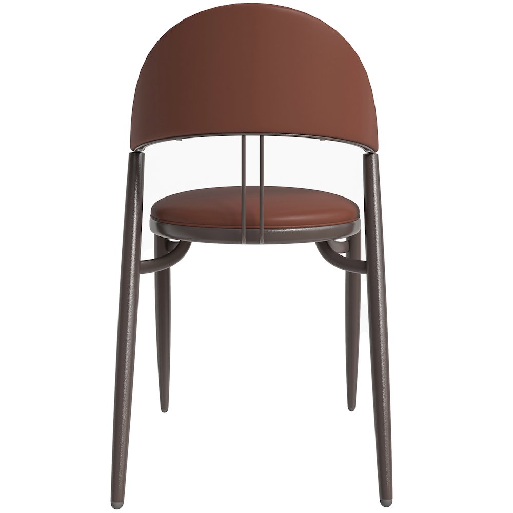 Venice Collection Modern Dining Chair In Black set of 2 in Dark Brown