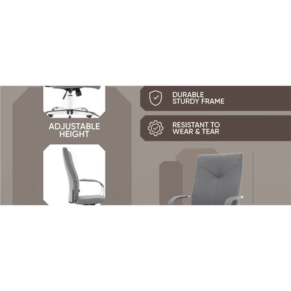 Sonora Modern High-Back Leather Office Chair