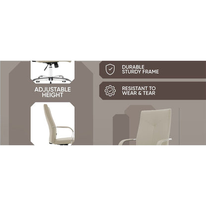Sonora Modern High-Back Leather Office Chair