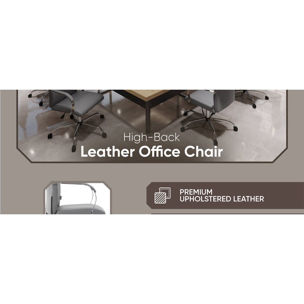 Sonora Modern High-Back Leather Office Chair