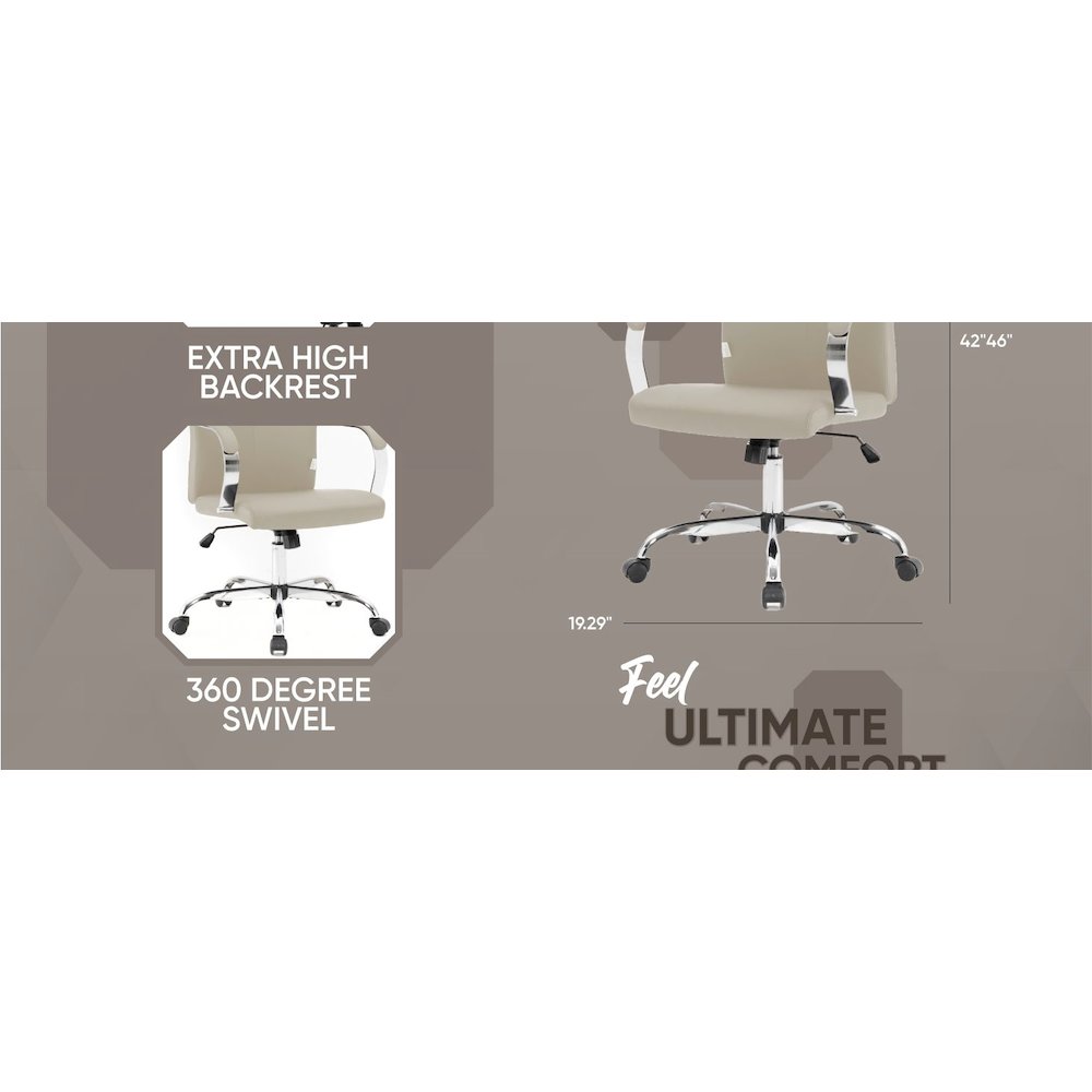 Sonora Modern High-Back Leather Office Chair