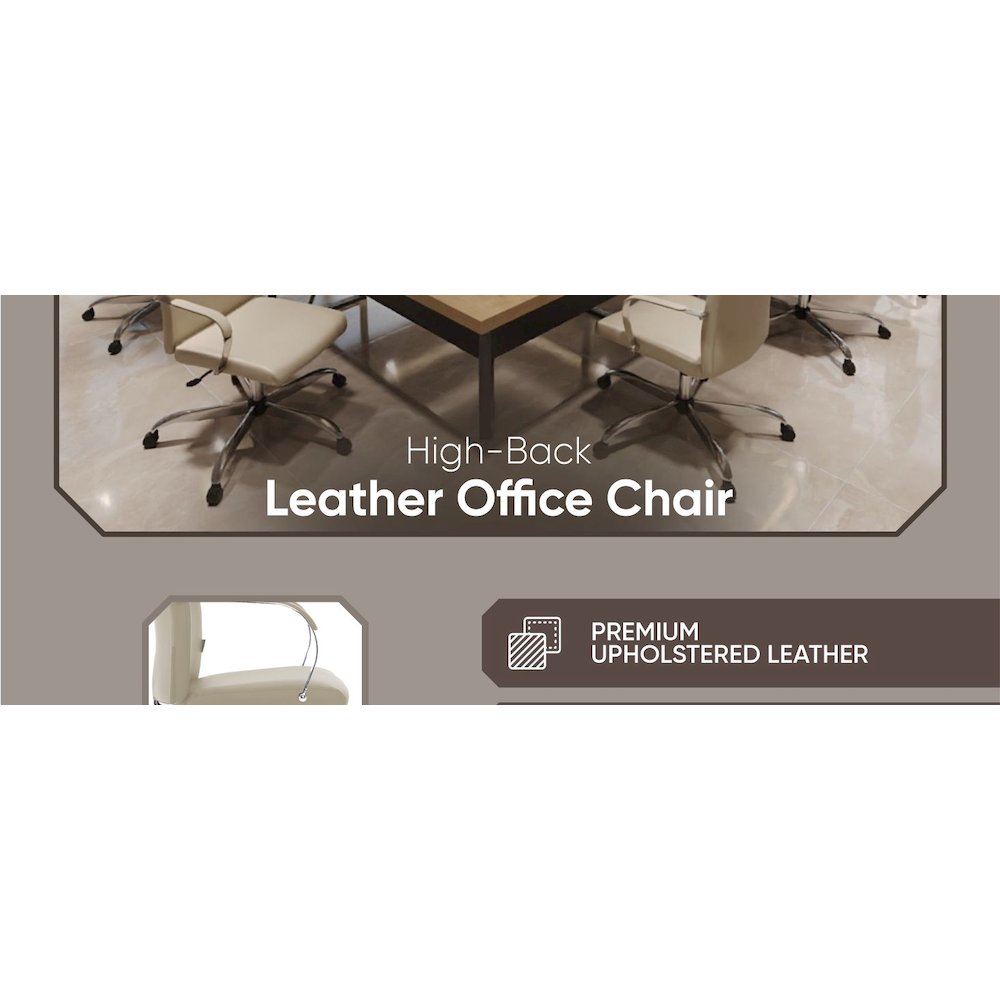 Sonora Modern High-Back Leather Office Chair
