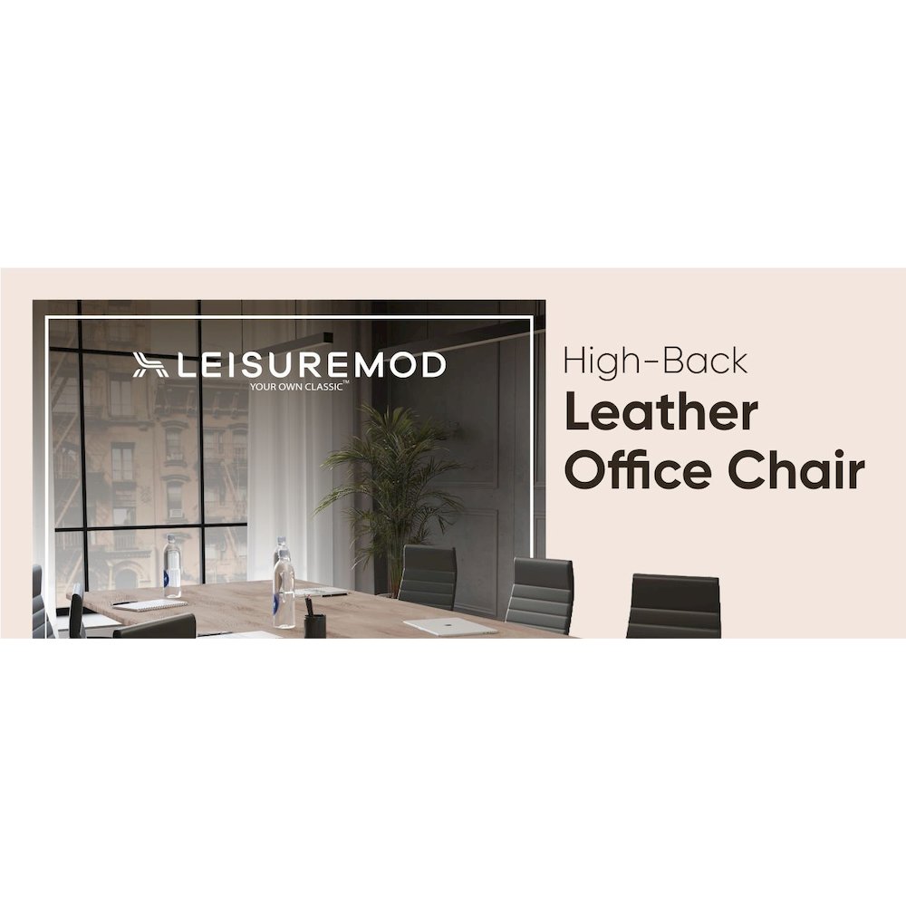 Hilton Modern High-Back Leather Office Chair