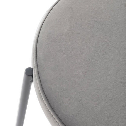 Euston Modern Velvet Dining Chair with Grey Steel Frame