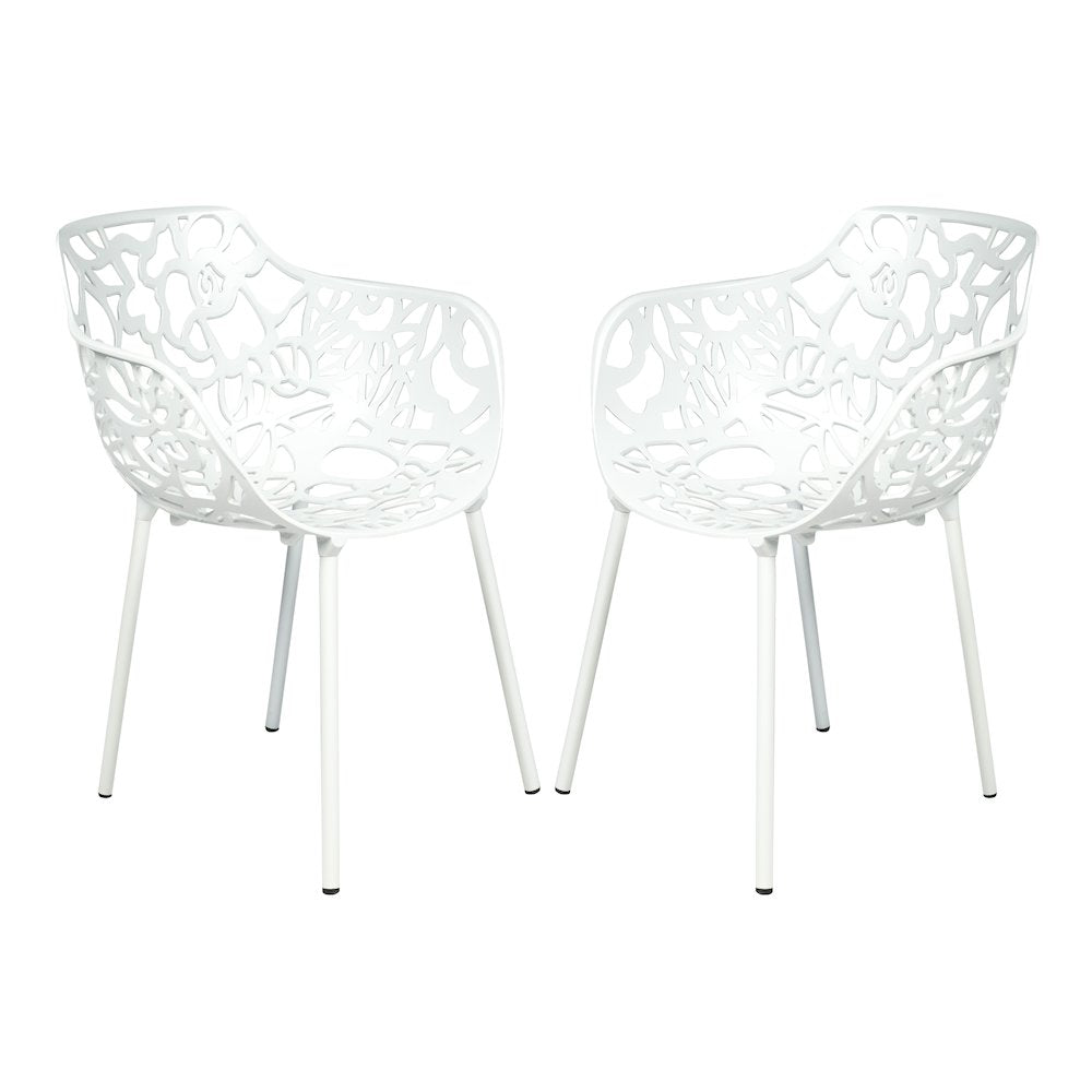 Modern Devon Aluminum Armchair, Set of 2