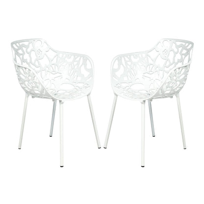 Modern Devon Aluminum Armchair, Set of 2