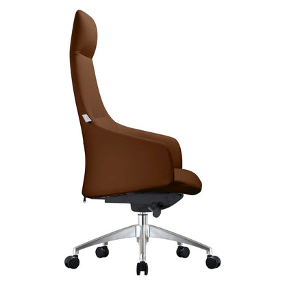 Celeste Series Tall Office Chair in Dark Brown Leather