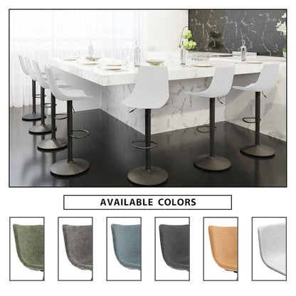 Tilbury Modern Adjustable Bar Stool in Light Grey