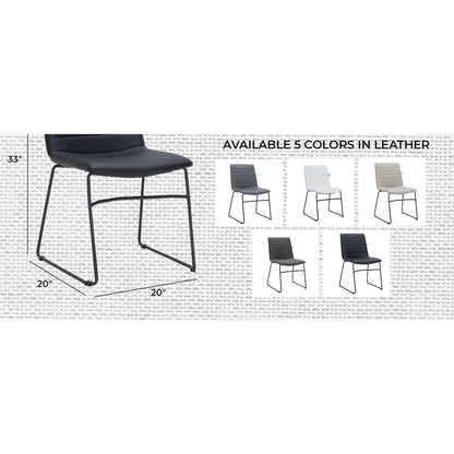 Zylar Series Office Guest Chair in Black Leather