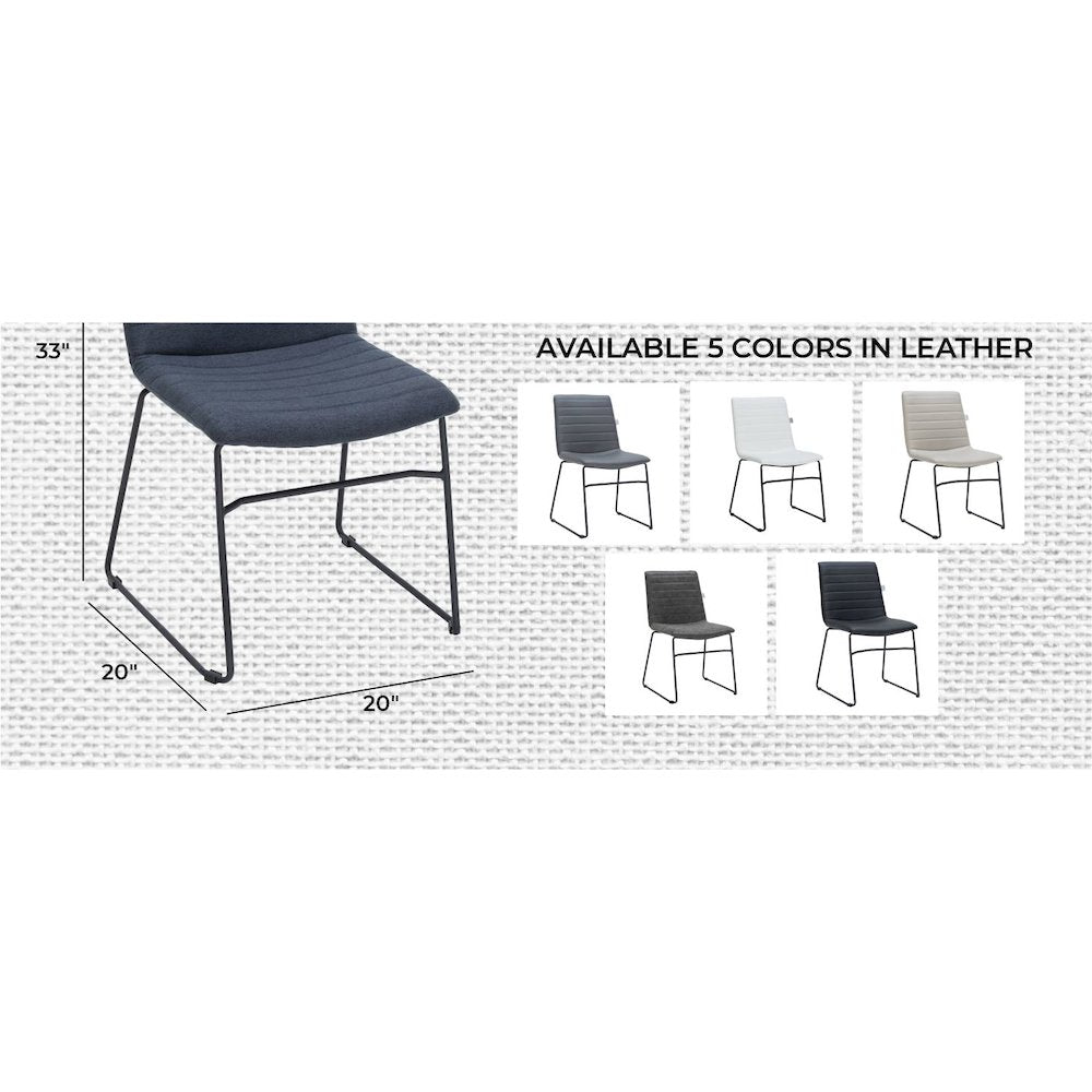 Zylar Series Office Guest Chair in Dark Blue Fabric