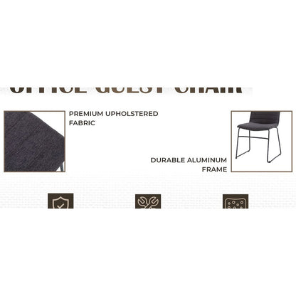Zylar Series Office Guest Chair in Brown Fabric
