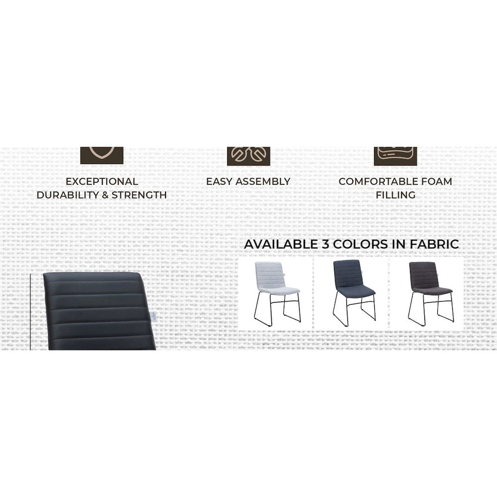 Zylar Series Office Guest Chair in Black Leather