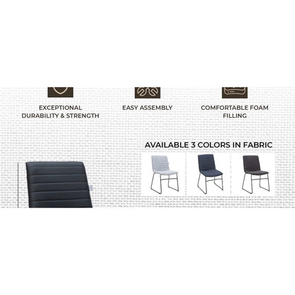 Zylar Series Office Guest Chair in Black Leather