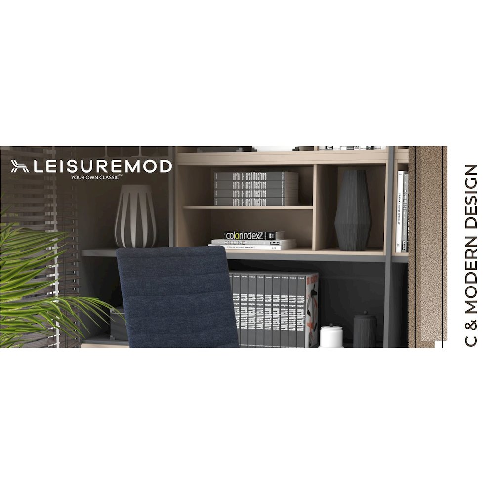 Zylar Series Office Guest Chair in Dark Blue Fabric