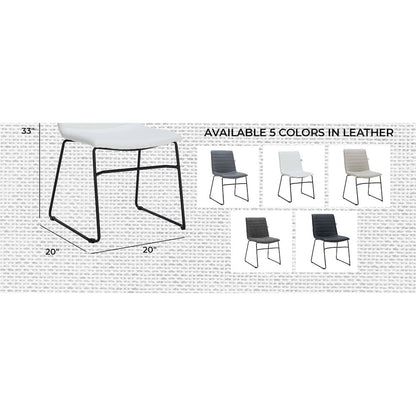 Zylar Series Office Guest Chair in White Leather