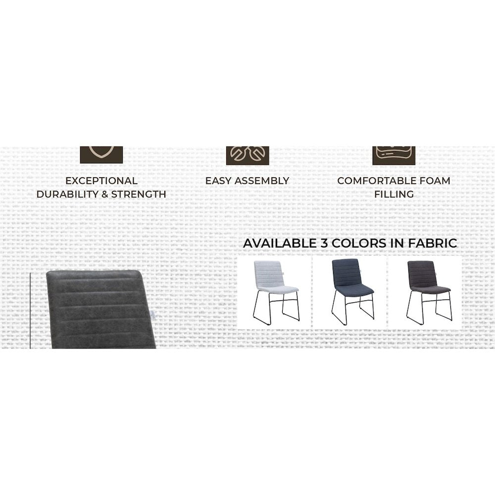 Zylar Series Office Guest Chair in Charcoal Leather