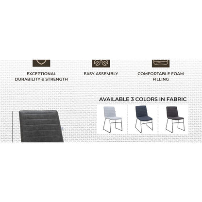 Zylar Series Office Guest Chair in Charcoal Leather