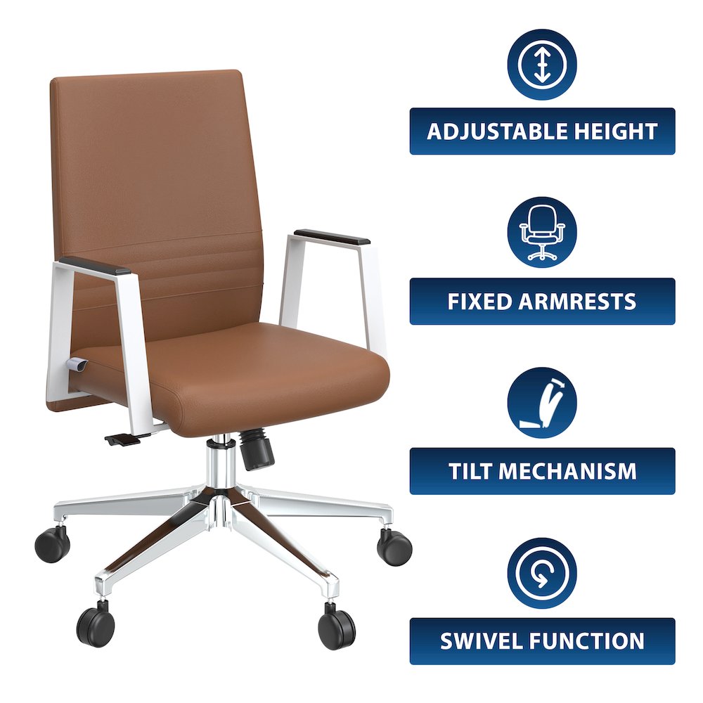 Aleen Office Chair in Dark Brown