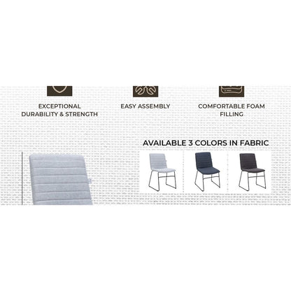Zylar Series Office Guest Chair in Grey Fabric