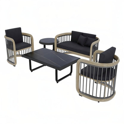 Venice Collection Modern Dining Chair In Black set of 2 in Dark Brown